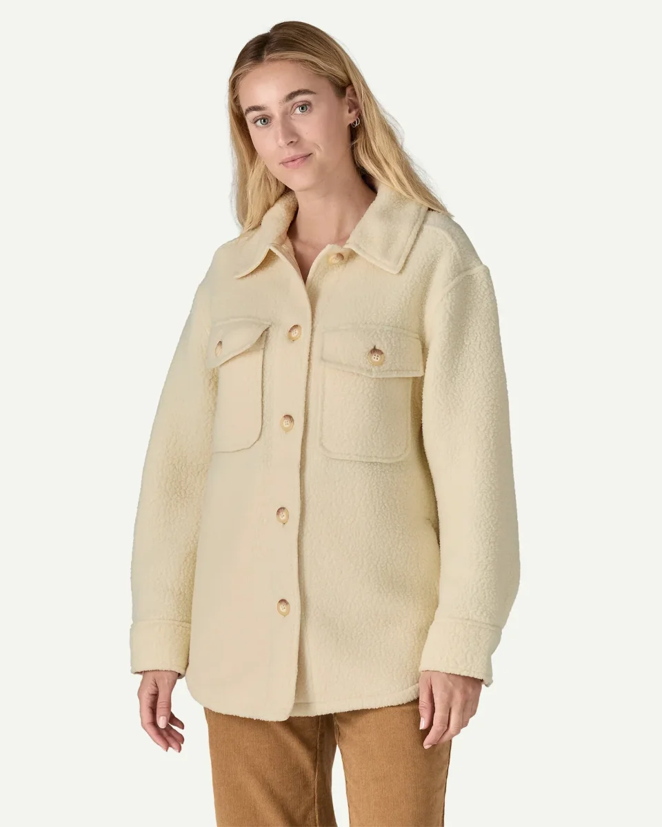 W´s Retro Pile Shacket - Natural - Bild 3