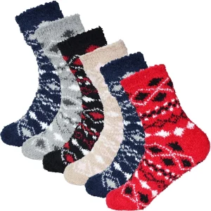 6 par fluffiga sockor - extra varma strumpor