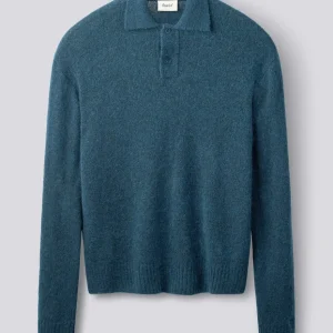 Alpine Polo Knit - Muted Teal