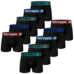 Benyson 10-Pack Svarta Boxershorts Herr – Kalsonger med Stretch