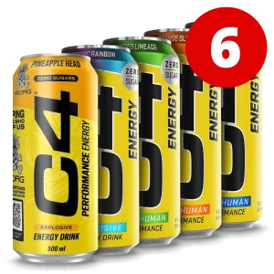 6 Mixed C4 Energy Carbonated - 6x500ml. (inkl. SE pant)
