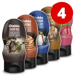 4 x Diablo Mixed Dessert Sauce (Sugar Free)