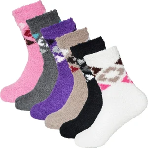 6 par fluffiga sockor - Vinterstrumpor Dam