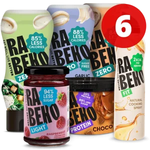 6 Mixed Rabeko (Topping, Dressing, Sauce, Jam, Cooking Spray)