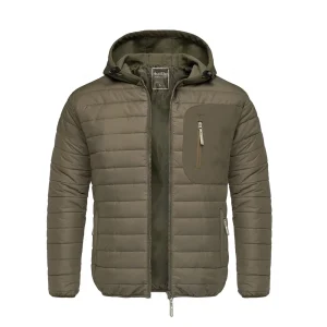 Amaci & Sons Quiltad Olivgrön Herrjacka med Luva