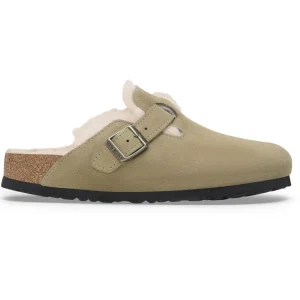 Boston Shearling Suede Leather/Fur - Taupe