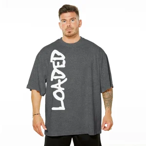 Loaded XL Logo OVERSIZE Tee - Charcoal