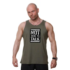 Not Here To Talk Tank - Washed Green
