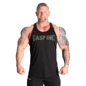 GASP Essential T-Back - Black/Green