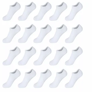 24-pack Billiga Vita Ankelstrumpor GIANVAGLIA® – Mjuka Bomullsstrumpor Unisex
