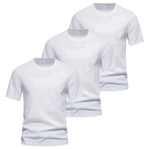 3-Pack Billiga Vita T-Shirts Herr